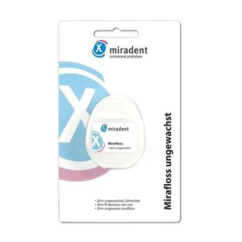 MIRADENT Zahnseide Mirafloss ungewachst 20 m