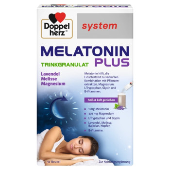 DOPPELHERZ Melatonin Plus Trinkgranulat system Btl